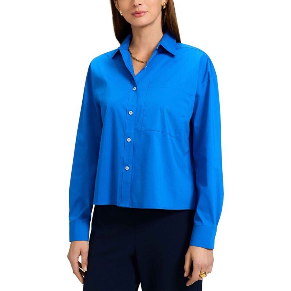 Foxcroft Womens  Marina Shirt, Blue
